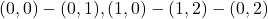 (0,0)-(0,1),(1,0)-(1,2)-(0,2)